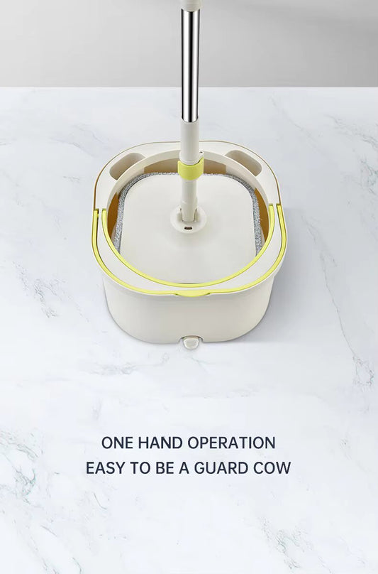 Mop Floor Clean Mop Household Hand-free Rotary Mop Cleaning Hand Pressure Water-absorbing Wet and Dry Dual-Use Flat Top Mop Set&nbsp;